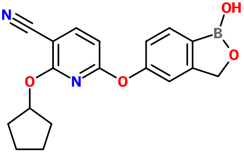 (image for) MC080129 2-(Cyclopentyloxy)-6-[(1,3-dihydro-1-hydroxy-2,1-benzoxaborol-5-yl)oxy]-3-pyridinecarbonitrile